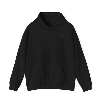 Minimal Infinity Logo Hoodie — White Casual Pullover