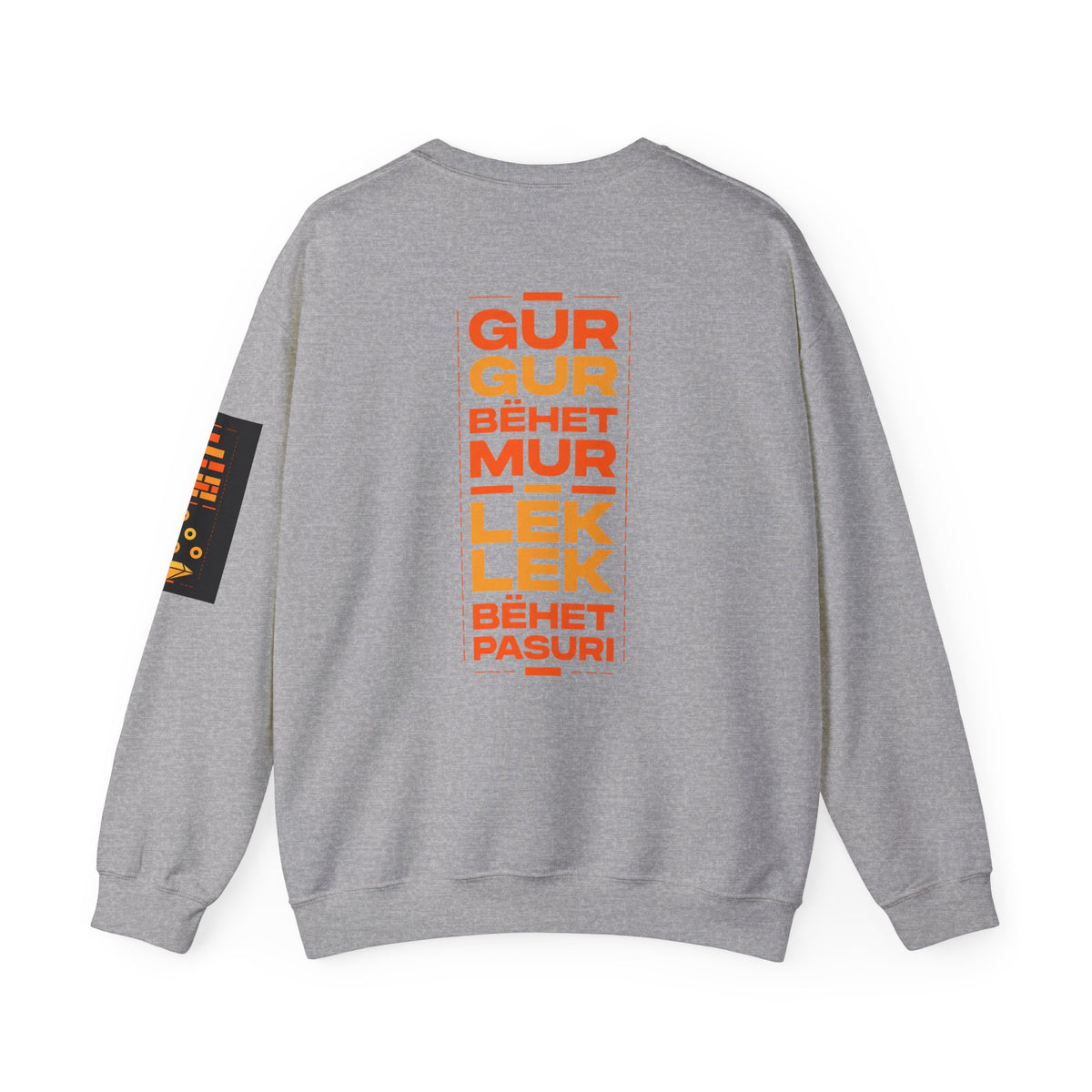 Crewneck Sweatshirt — Bold Vertical Typography Back Print