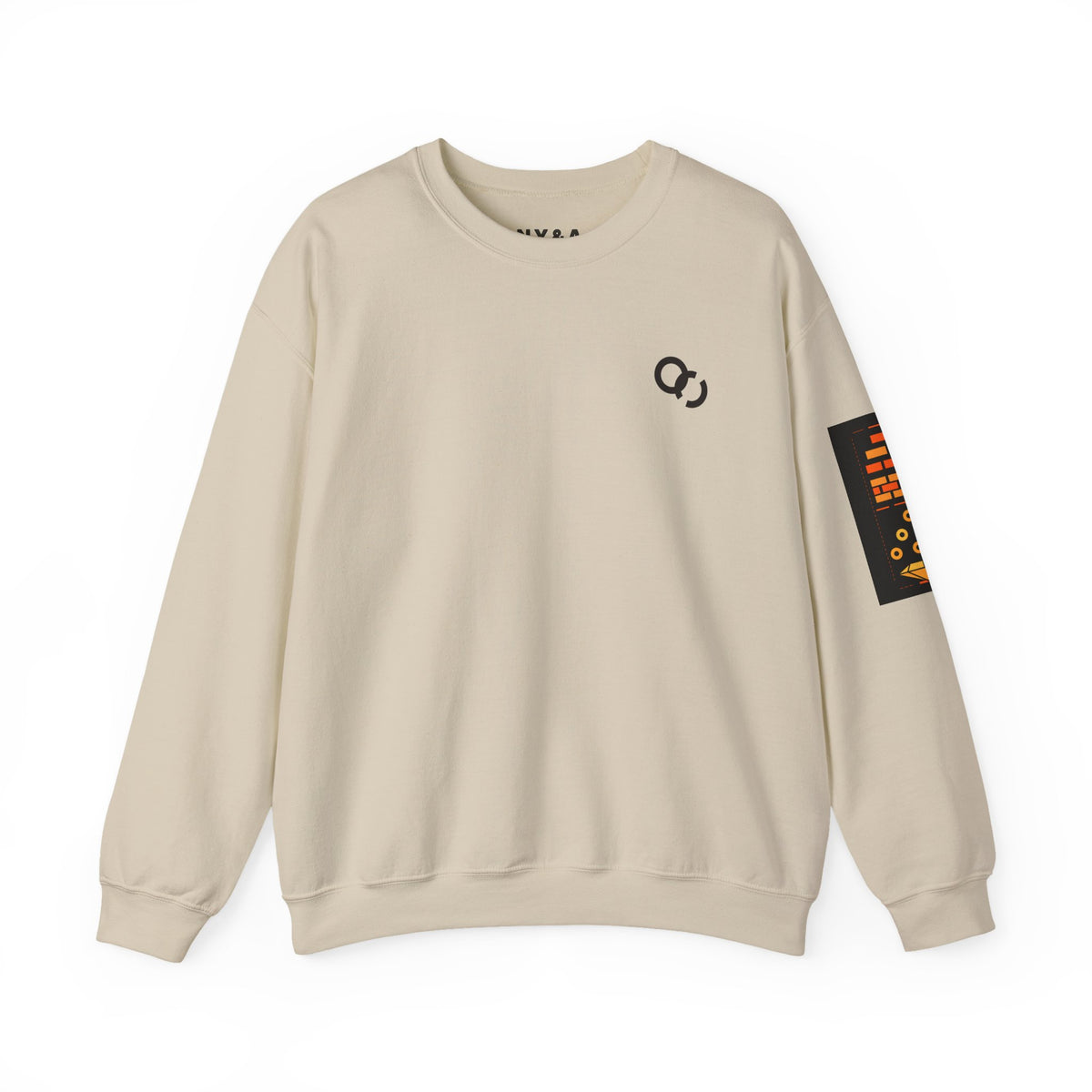 Crewneck Sweatshirt — Bold Vertical Typography Back Print