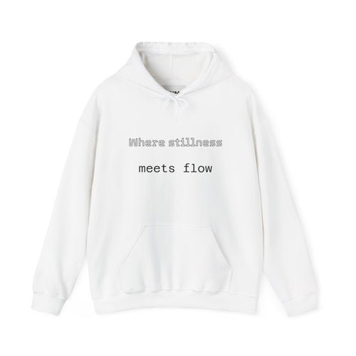 Mindful Flow Hoodie — "Where Stillness Meets Flow" Abstract Zen Art Sweatshirt