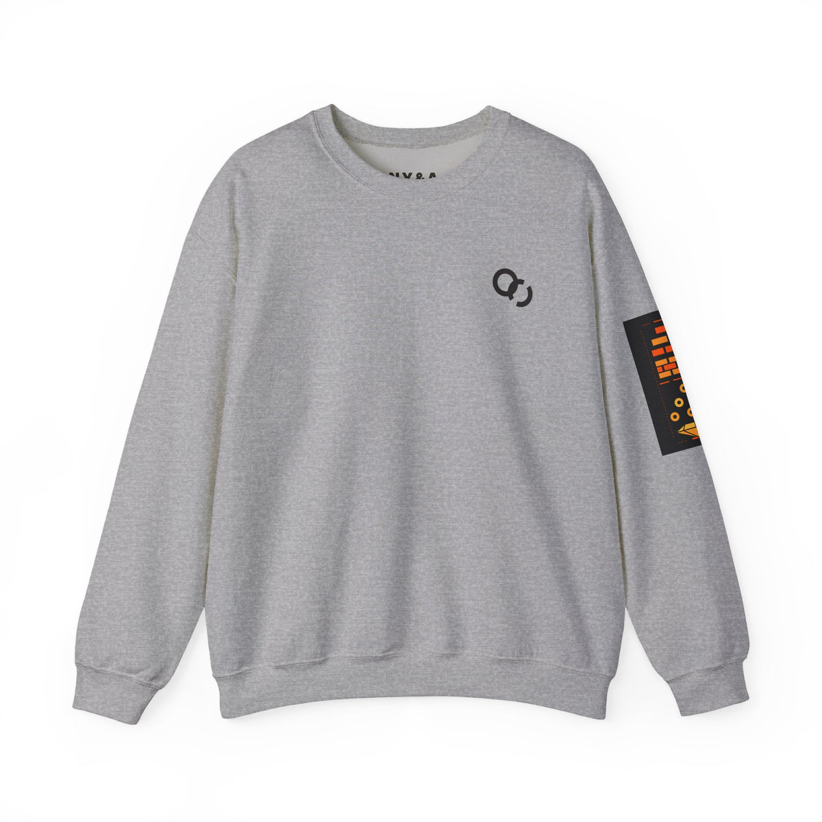 Crewneck Sweatshirt — Bold Vertical Typography Back Print