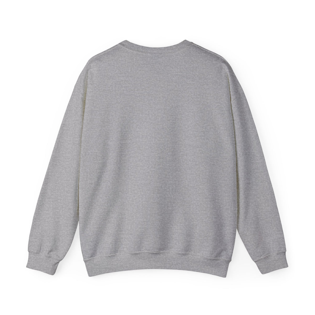 Minimalist White Crewneck Sweatshirt with Small Black Loop Logo