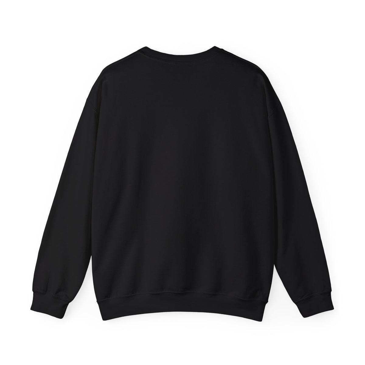 Minimalist White Crewneck Sweatshirt with Small Black Loop Logo