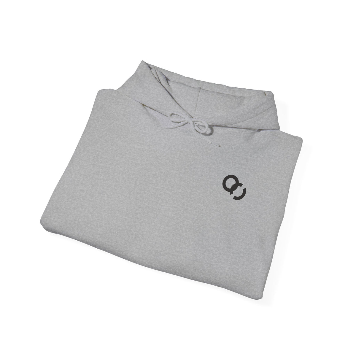 Minimal Infinity Logo Hoodie — White Casual Pullover