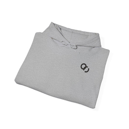 Minimal Infinity Logo Hoodie — White Casual Pullover