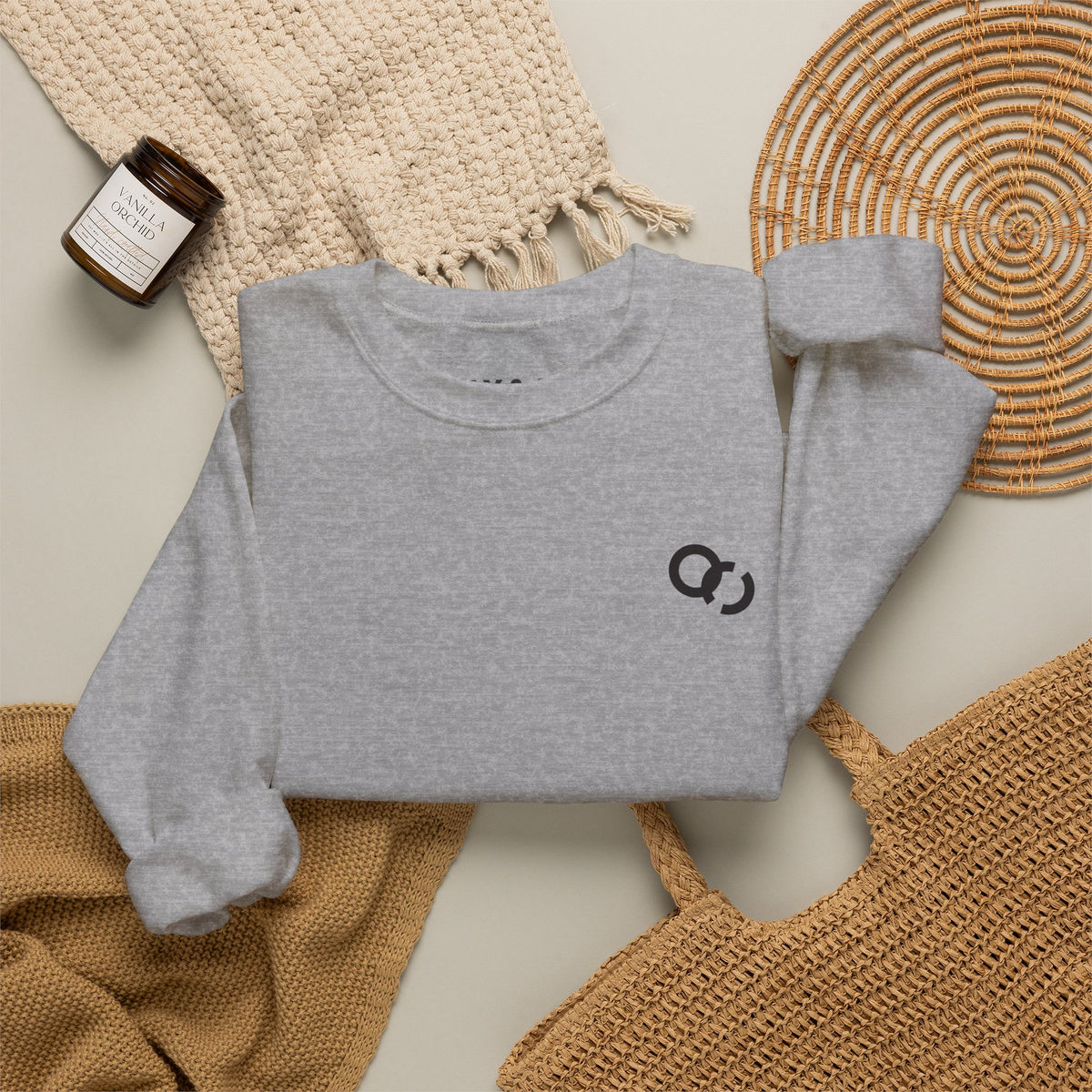 Crewneck Sweatshirt — Bold Vertical Typography Back Print