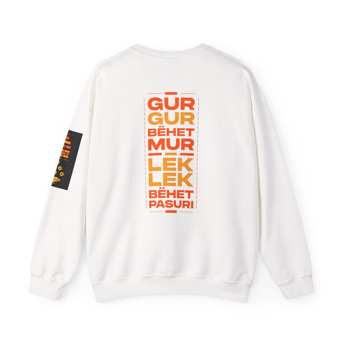 Crewneck Sweatshirt — Bold Vertical Typography Back Print