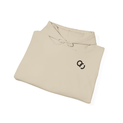 Minimal Infinity Logo Hoodie — White Casual Pullover