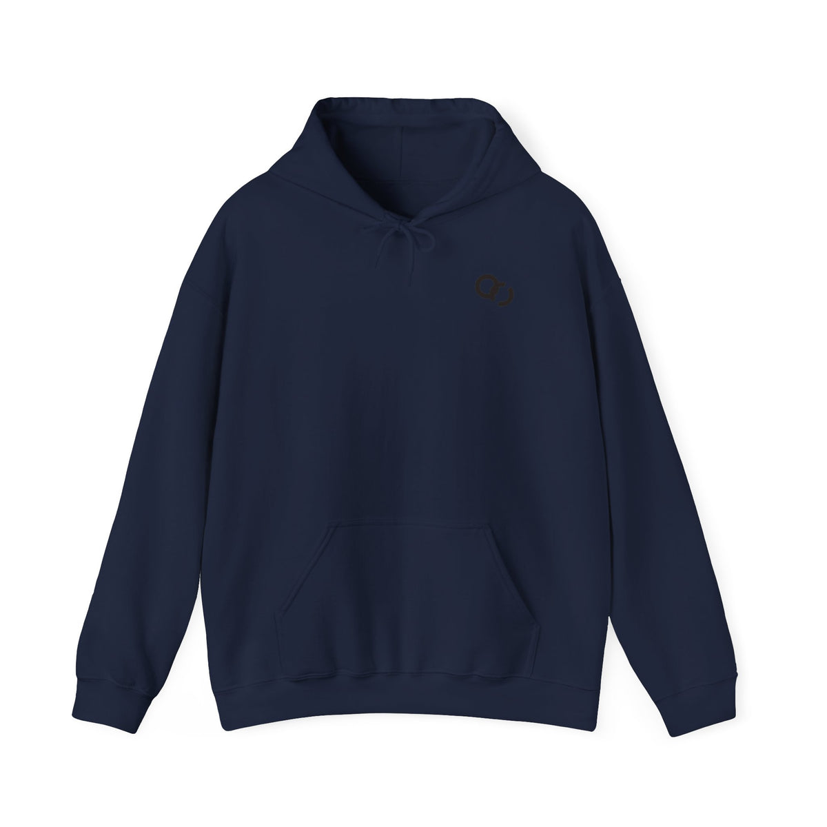 Minimal Infinity Logo Hoodie — White Casual Pullover