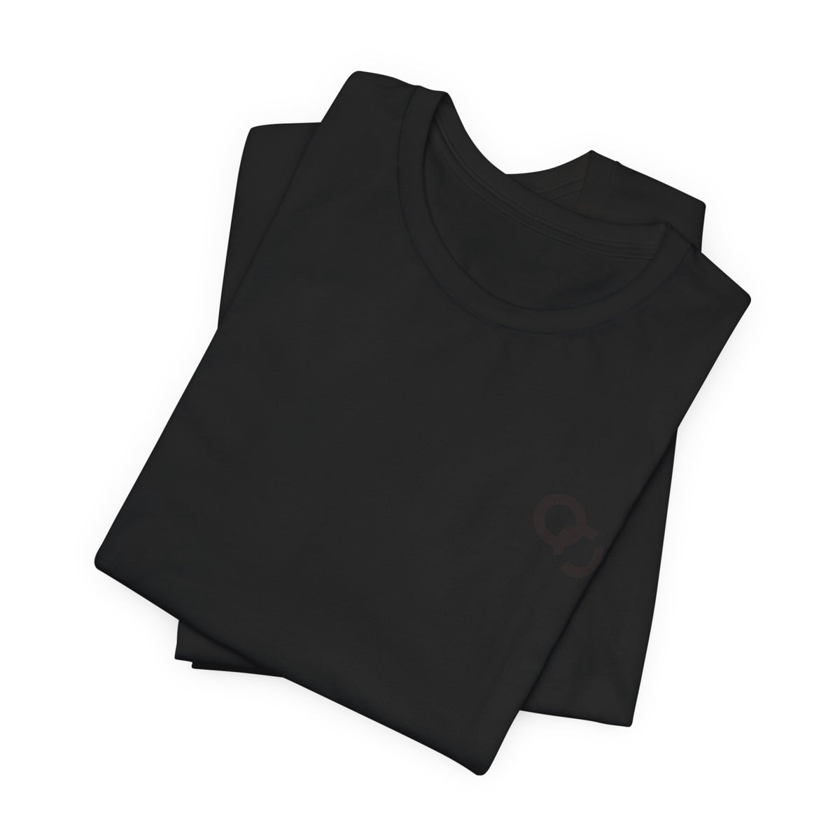 Minimal Infinity Loop Tee — Small Black Chest Logo T‑Shirt