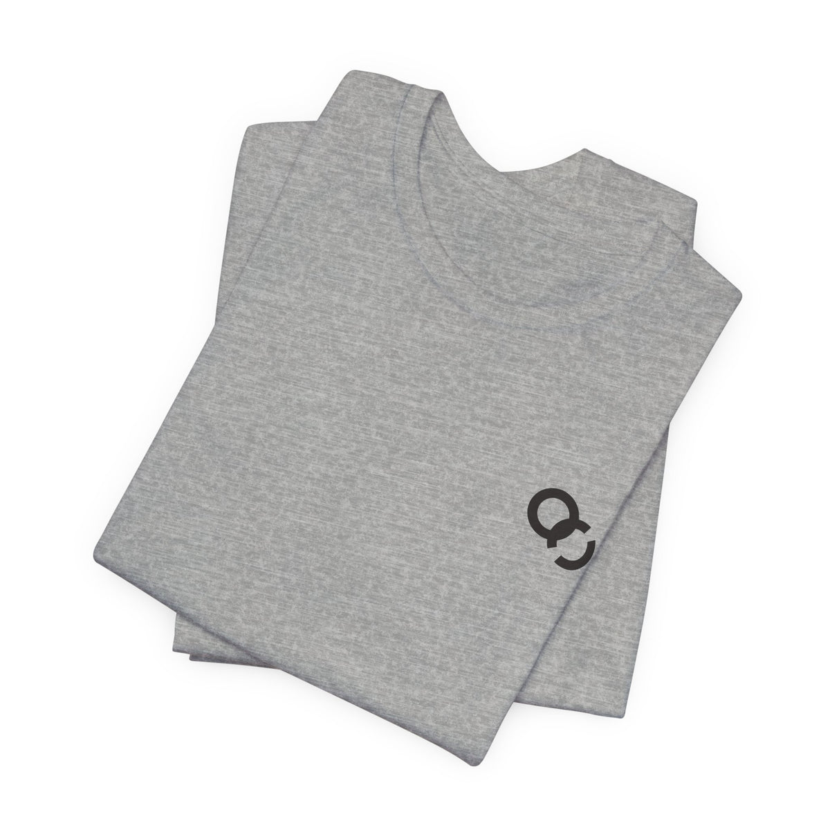 Minimal Infinity Loop Tee — Small Black Chest Logo T‑Shirt