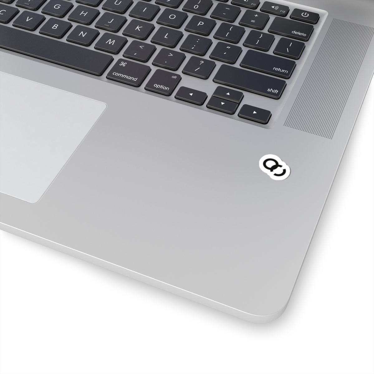 Minimalist Double-O Logo Kiss-Cut Sticker — Small Laptop Decal
