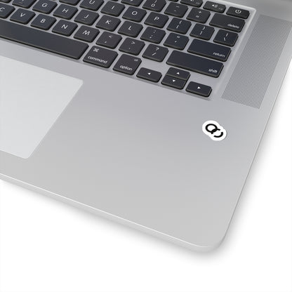 Minimalist Double-O Logo Kiss-Cut Sticker — Small Laptop Decal